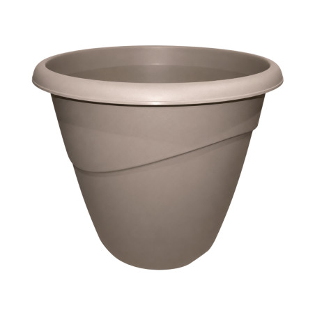 Pot rond taupe 23L
