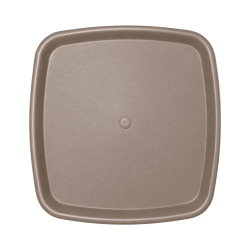 Soucoupe carrée taupe 17.5cm