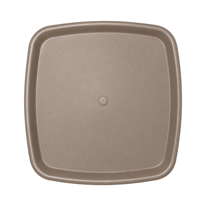 Soucoupe carrée taupe 17.5cm