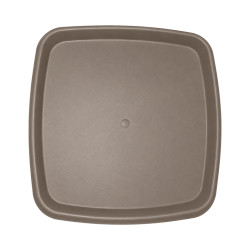 Soucoupe carrée taupe 22cm