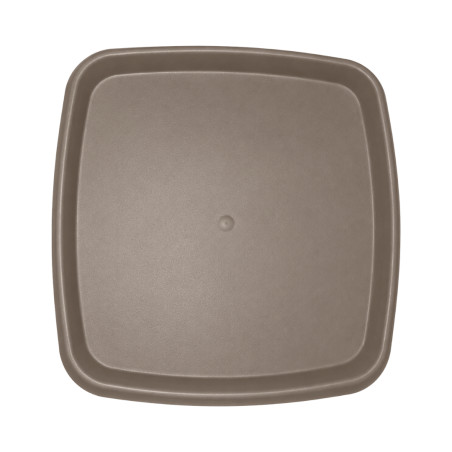 Soucoupe carrée taupe 22cm