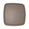 Soucoupe carrée taupe 22cm