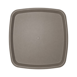 Soucoupe carrée taupe 26.8cm