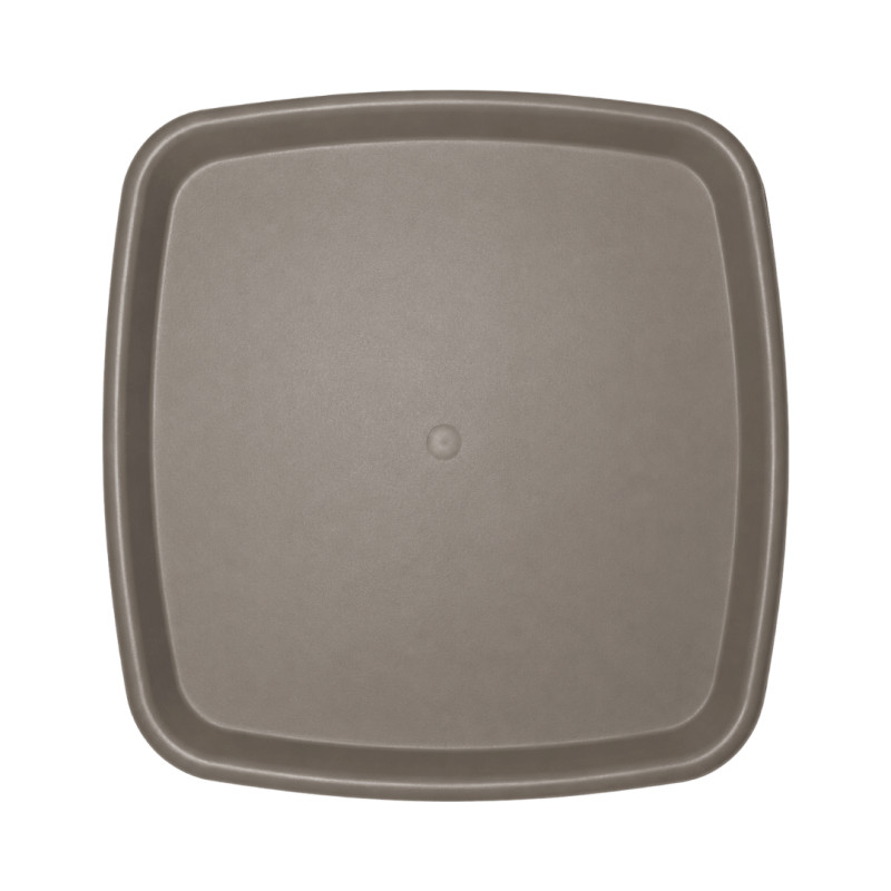 Soucoupe carrée taupe 26.8cm