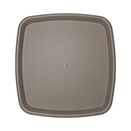 Soucoupe carrée taupe 26.8cm