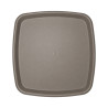 Soucoupe carrée taupe 26.8cm