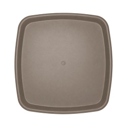 Soucoupe carrée taupe 31.3cm