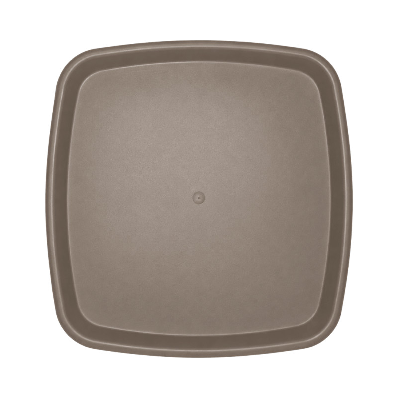 Soucoupe carrée taupe 31.3cm