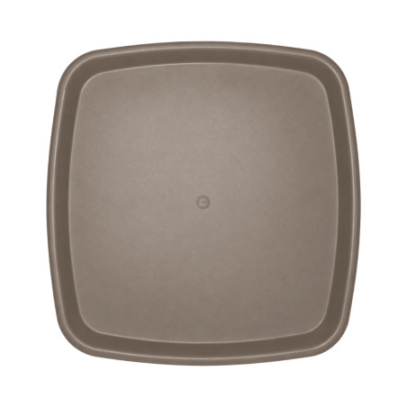 Soucoupe carrée taupe 31.3cm