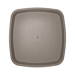 Soucoupe carrée taupe 36.2cm
