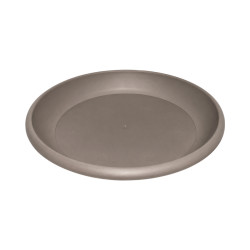 Soucoupe ronde taupe 17cm