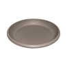 Soucoupe ronde taupe 17cm
