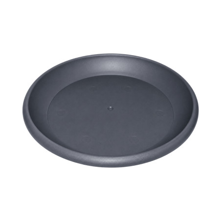 Soucoupe ronde gris anthracite 17cm