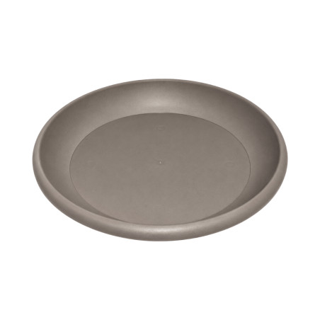 Soucoupe ronde taupe 30cm