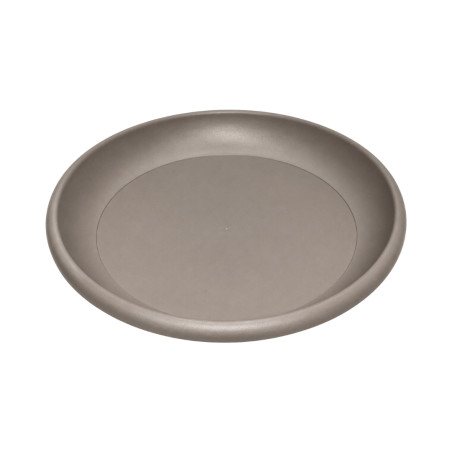 Soucoupe ronde taupe 34cm