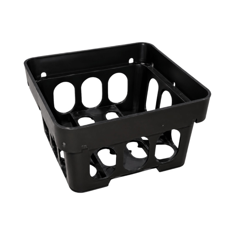 Pot ajouré carré noir 8cm