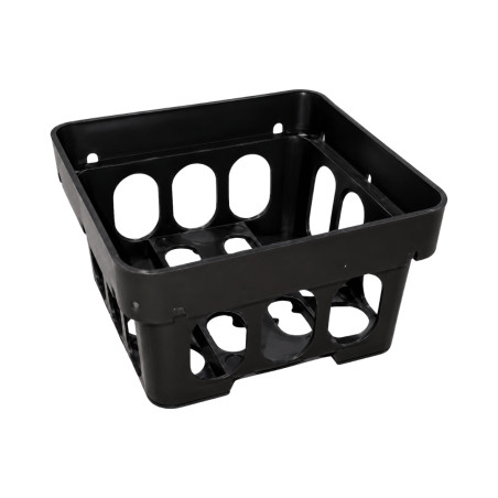 Pot ajouré carré noir 8cm