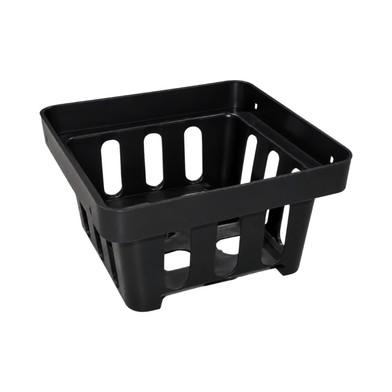 Pot ajouré carré noir 10cm