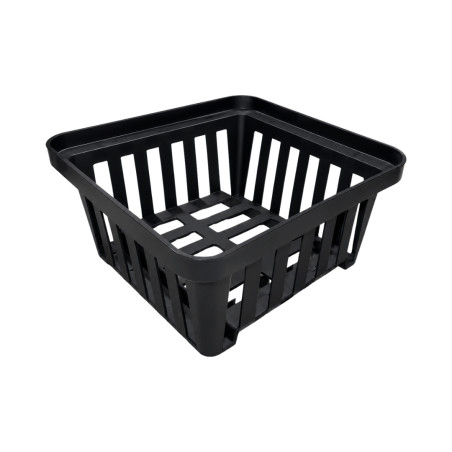 Pot ajouré carré noir 19cm