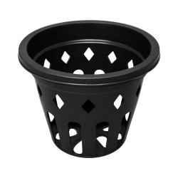 Pot ajouré rond noir 11,5cm