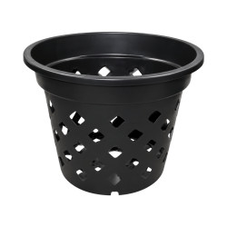 Pot ajouré rond noir 30cm