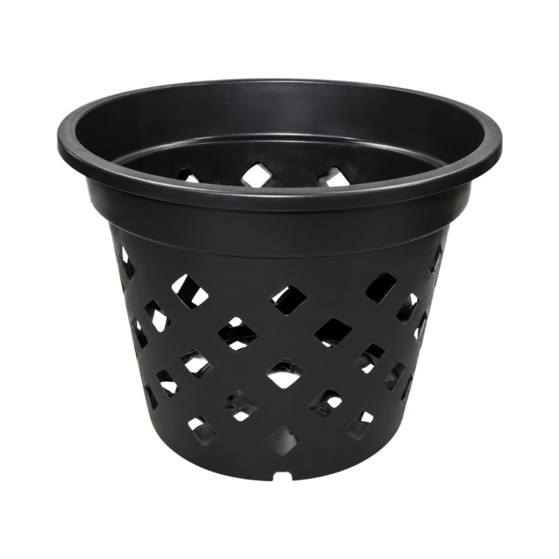 Pot ajouré rond noir 30cm