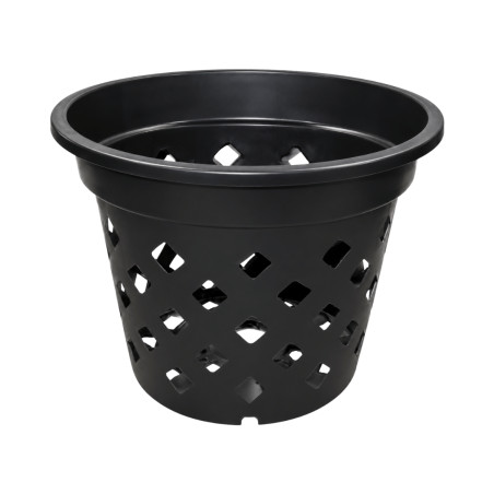 Pot ajouré rond noir 30cm