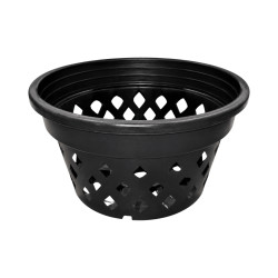 Pot ajouré rond noir 27cm