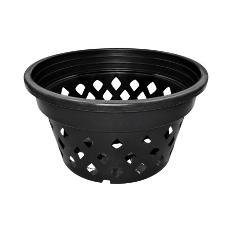 Pot ajouré rond noir 27cm