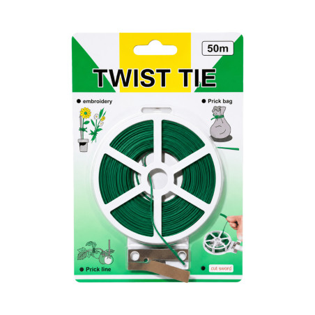 Fil d’attache vert 50m