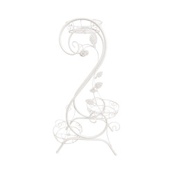 Porte-plantes fer forgé floral 3 niveaux