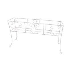 Support jardinière rectangulaire blanc