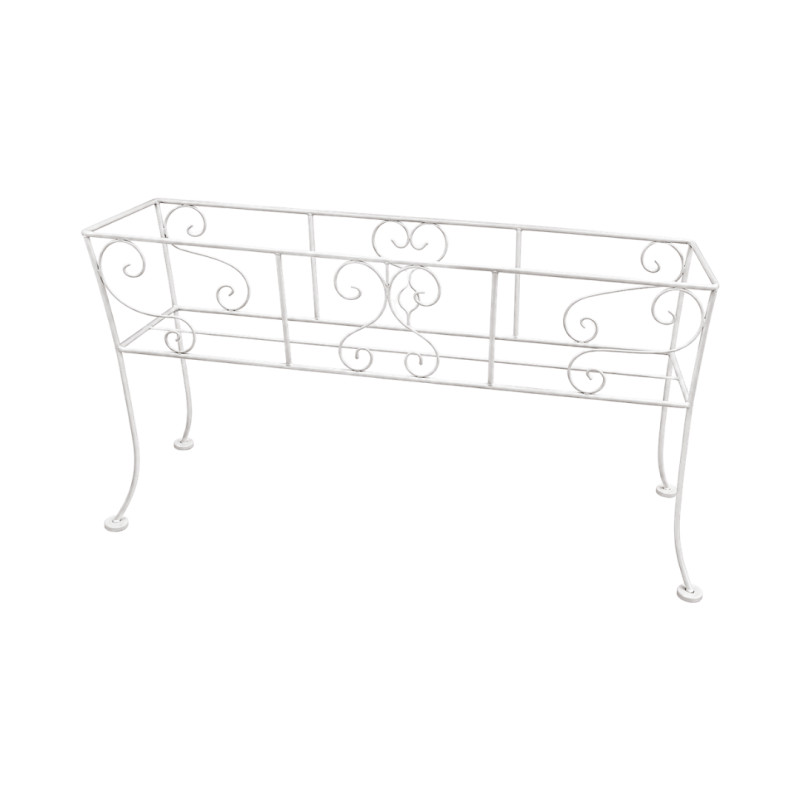 Support jardinière rectangulaire blanc