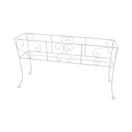 Support jardinière rectangulaire blanc
