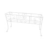 Support jardinière rectangulaire blanc