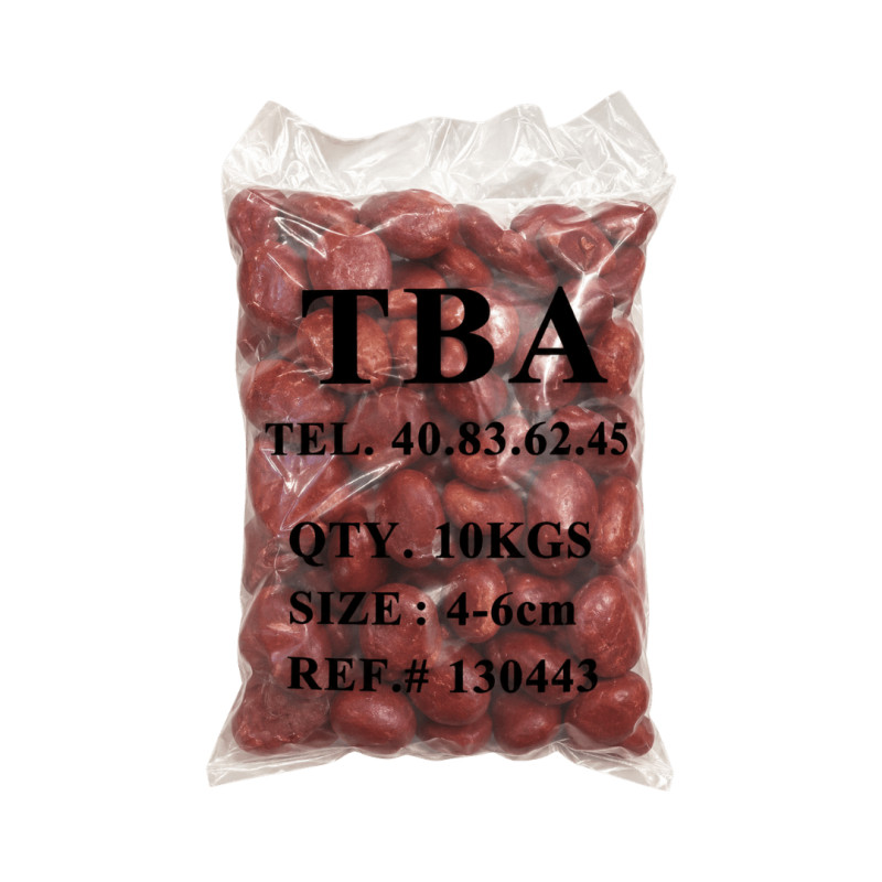 Galet rouge glossy 4-6cm 10kg