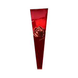Cône fleuriste Love You bordeaux 12cm