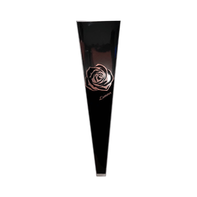 Cône fleuriste Love You noir 12cm