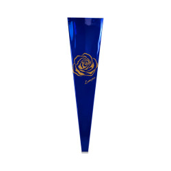 Cône fleuriste Love You bleu 12cm