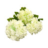 Branche hortensia blanc artificiel 3 têtes