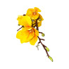 Magnolia artificiel jaune lumineux 3 fleurs