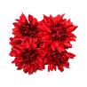 Dahlia artificiel rouge 7 fleurs