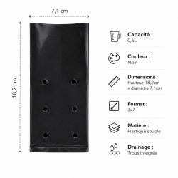 Pochon de Culture 0,6L Noir