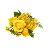 Bouquet Roses Jaunes Artificielles 7 Fleurs