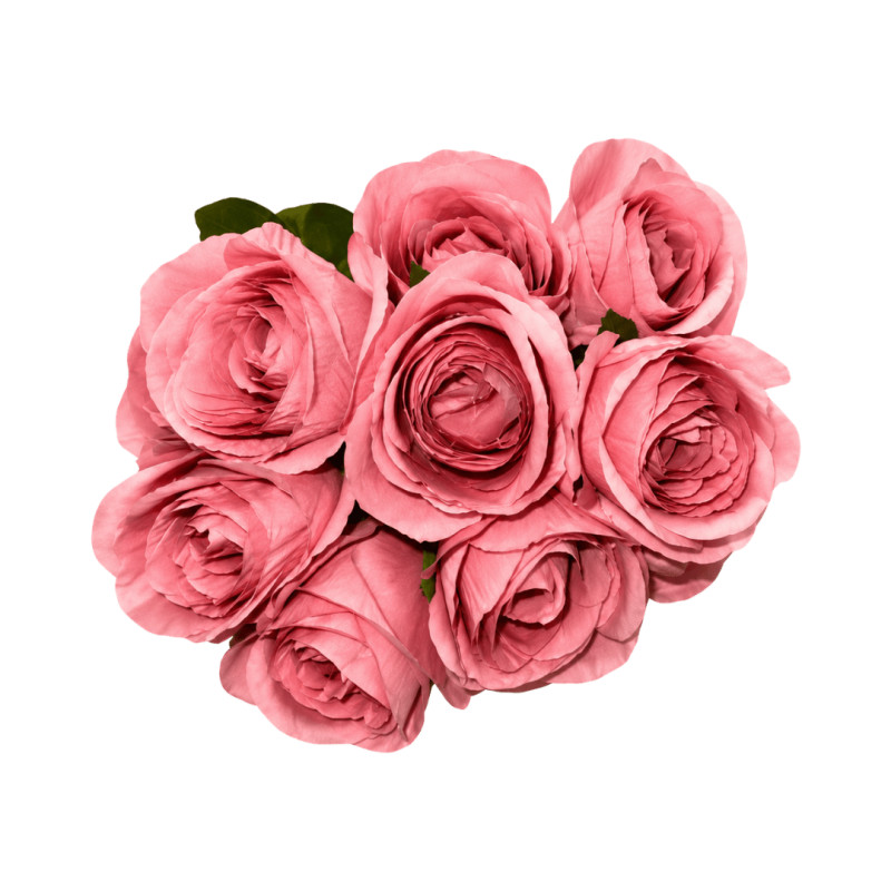 Bouquet 6 Roses Rose Artificielles