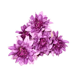 Bouquet Chrys-Dahlia Artificiel Mauve