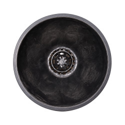 Pot Rond Noir Marbré 0,9L