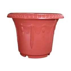 Pot marron en forme de vase 