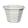 Pot hexagonal blanc ajouré 19,3L 38cm