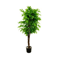 Ficus Vert Artificiel 3 Troncs – 1,10 m